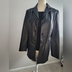 Black Leather Women's Jacket